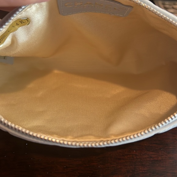 CHANEL Chocolate Bar COCO Mark Cylindrical Pouch Powder Blue - Picture 9 of 9